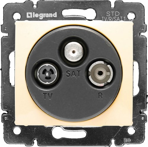 Розетка TV+FM+SAT Звезда без рамки Legrand Valena слоновая кость картинка